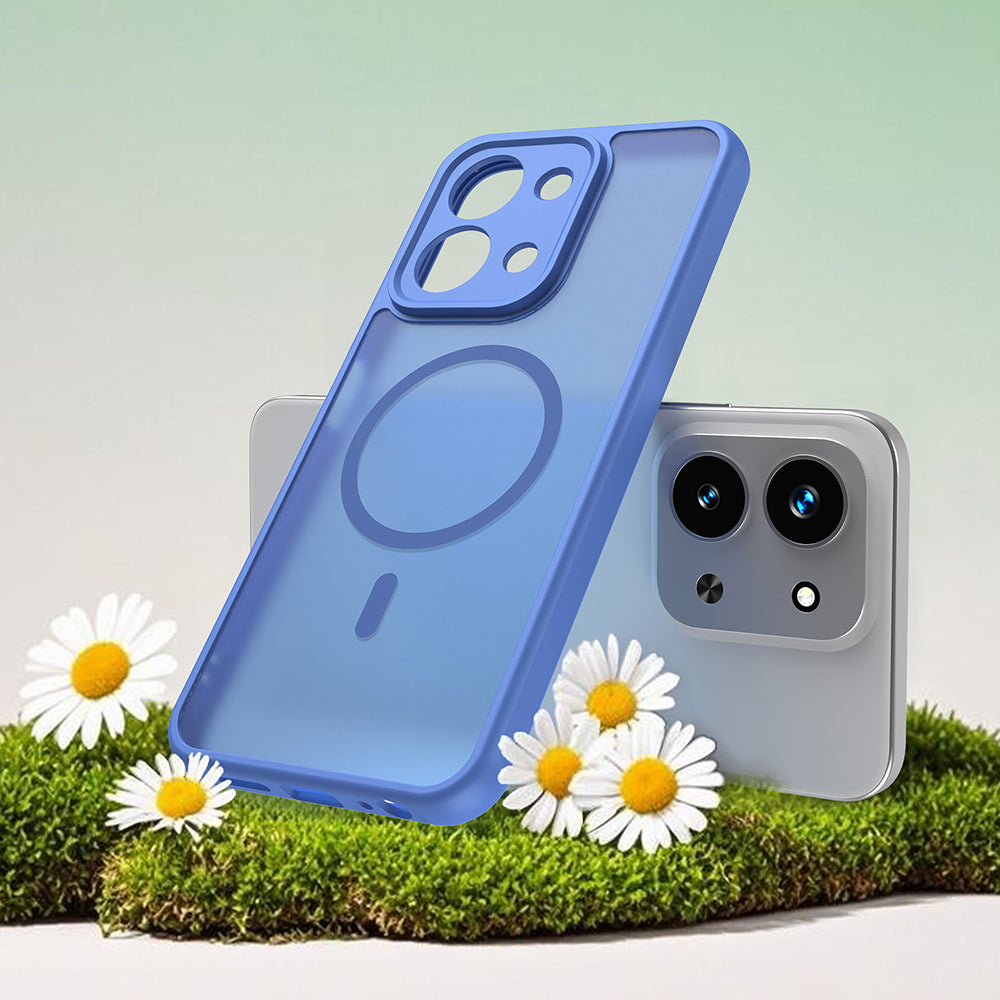 Pouzdro MagSafe pro Xiaomi Redmi 15C 5G / 15C 4G, Techsuit, HaloFrost II, Modrá