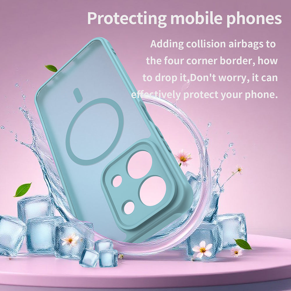 Pouzdro MagSafe pro Xiaomi Redmi 15C 5G / 15C 4G, Techsuit, HaloFrost II, Světle zelená