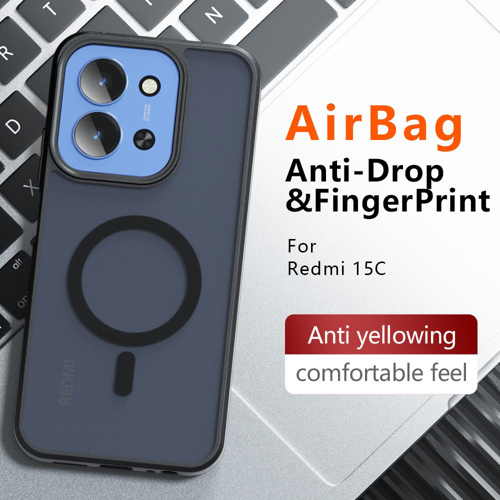 Pouzdro MagSafe pro Xiaomi Redmi 15C 5G / 15C 4G, Techsuit, PureFrost, Saténově černé