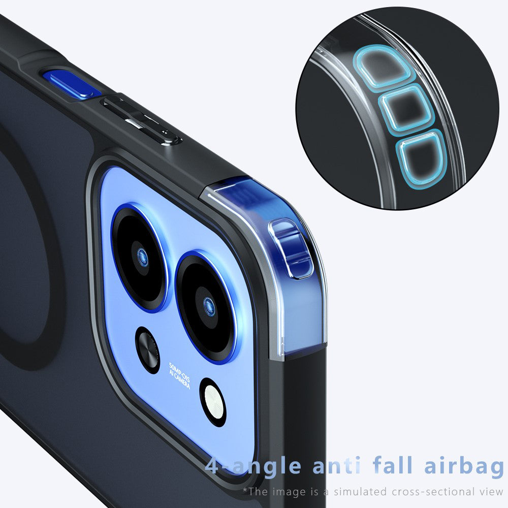 Pouzdro MagSafe pro Xiaomi Redmi 15C 5G / 15C 4G, Techsuit, PureFrost, Saténově černé