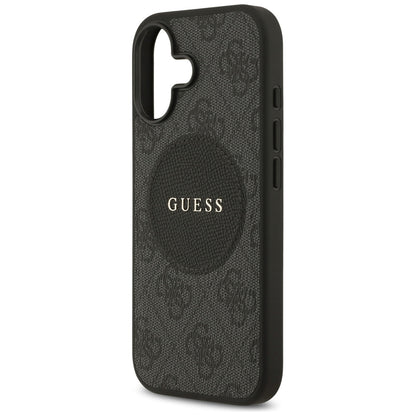 Pouzdro MagSafe pro Apple iPhone 17, Guess, 4G Circle Classic Logo, Černá