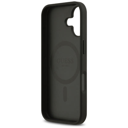 Pouzdro MagSafe pro Apple iPhone 17, Guess, 4G Circle Classic Logo, Černá