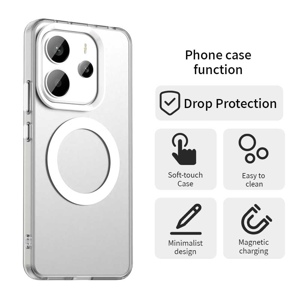 MagSafe pouzdro pro Xiaomi Redmi Note 14 4G (Standard), Techsuit, CandyCase, bílé