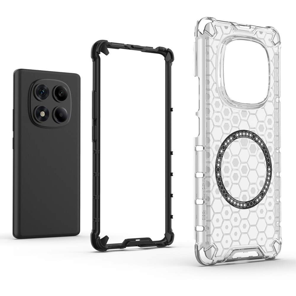 MagSafe pouzdro pro Xiaomi Redmi Note 14 Pro+ 5G, Techsuit, HoneyComb Shield, bílé