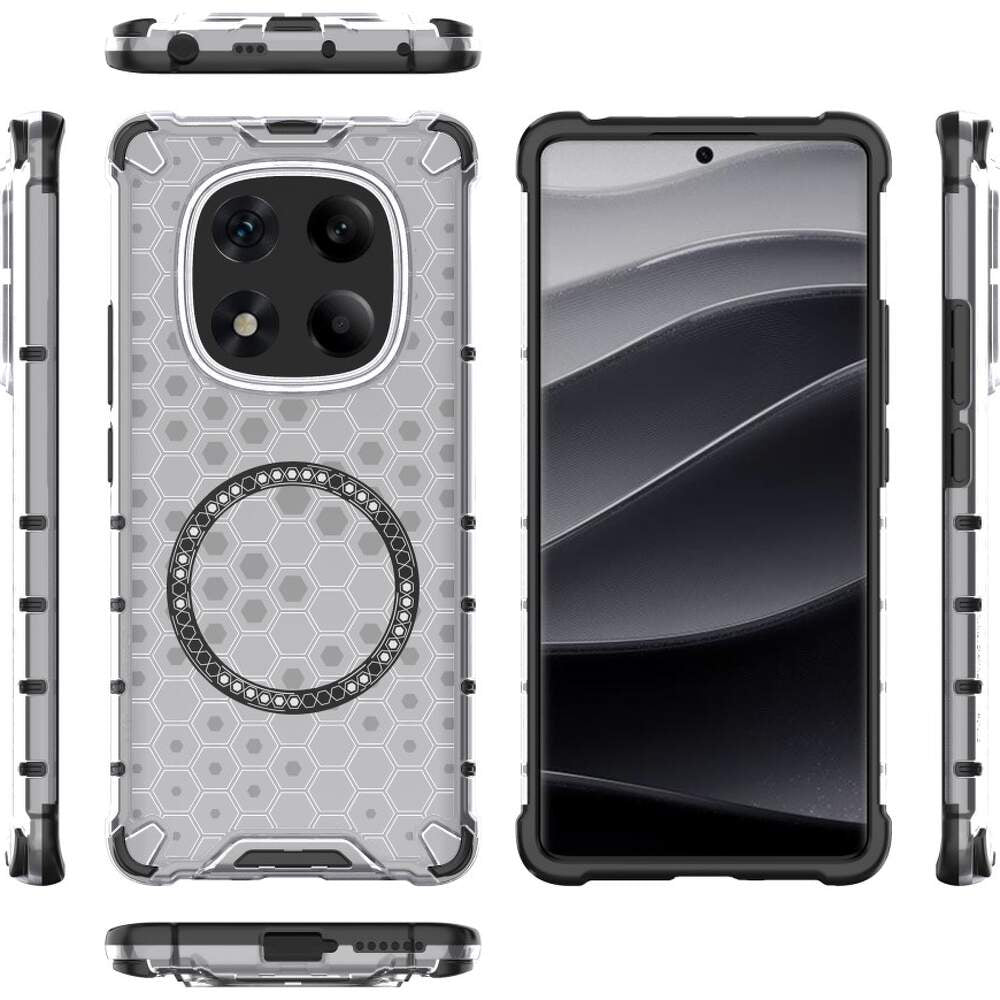 MagSafe pouzdro pro Xiaomi Redmi Note 14 Pro+ 5G, Techsuit, HoneyComb Shield, bílé