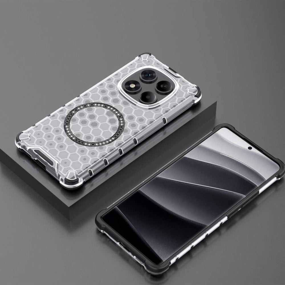 MagSafe pouzdro pro Xiaomi Redmi Note 14 Pro+ 5G, Techsuit, HoneyComb Shield, bílé