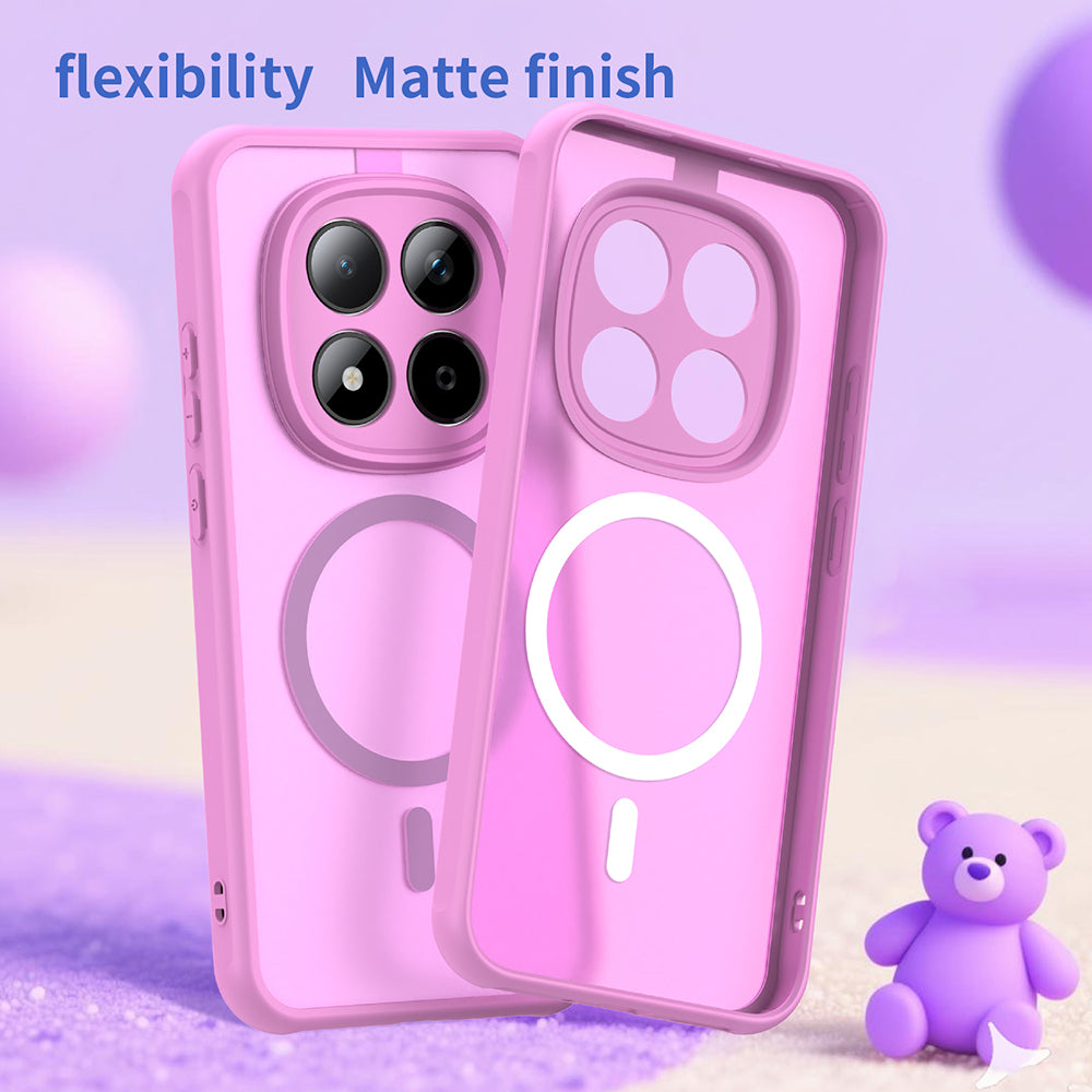 Pouzdro MagSafe pro Xiaomi Redmi Note 15 Pro 5G, Techsuit, HaloFrost II, Růžové
