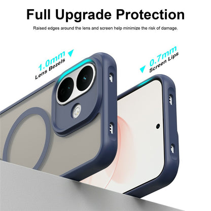 Pouzdro MagSafe pro Xiaomi Redmi Note 17 4G / Note 17 5G, Techsuit, HaloFrost II, tmavě modré