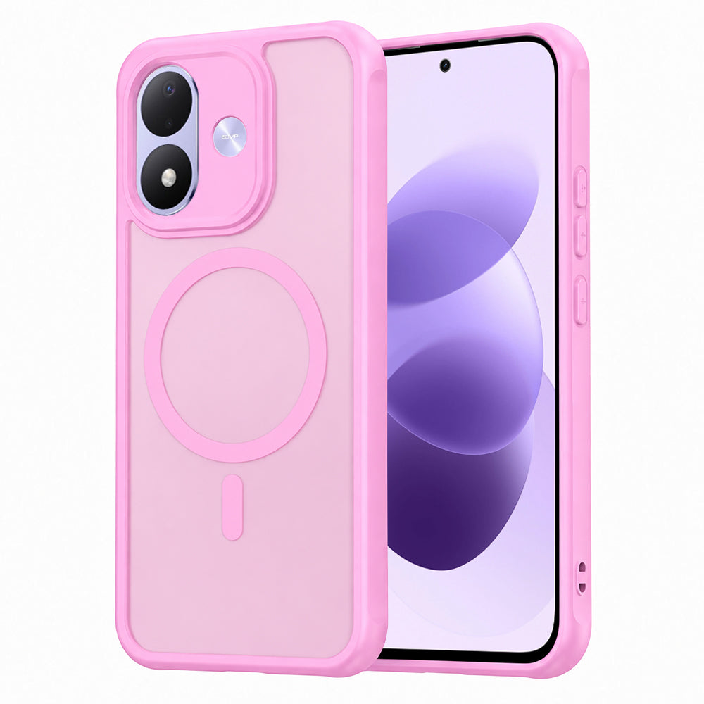 Pouzdro MagSafe pro Xiaomi Redmi Note 17 4G / Note 17 5G, Techsuit, HaloFrost II, růžové