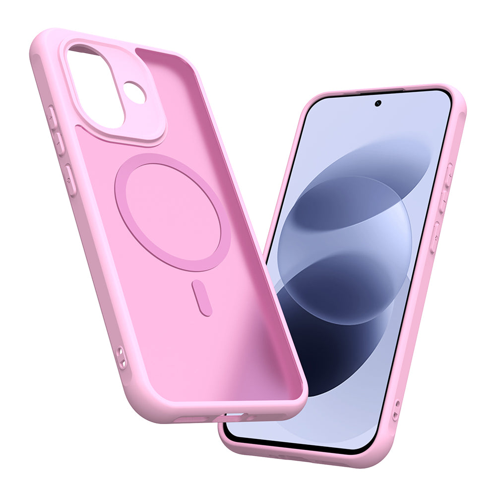 Pouzdro MagSafe pro Xiaomi Redmi Note 17 4G / Note 17 5G, Techsuit, HaloFrost II, růžové