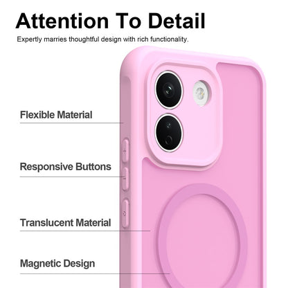 Pouzdro MagSafe pro Xiaomi Redmi Note 17 4G / Note 17 5G, Techsuit, HaloFrost II, růžové