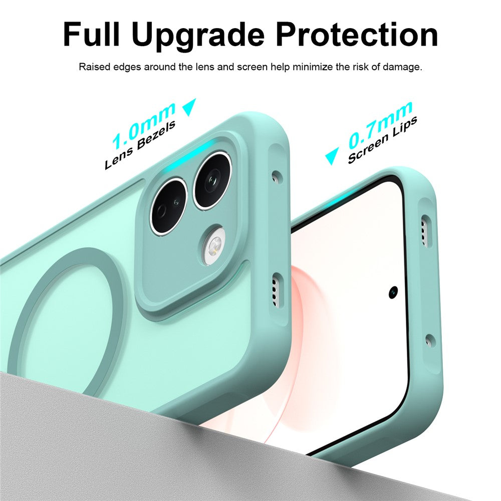 Pouzdro MagSafe pro Xiaomi Redmi Note 17 4G / Note 17 5G, Techsuit, HaloFrost II, světle zelené