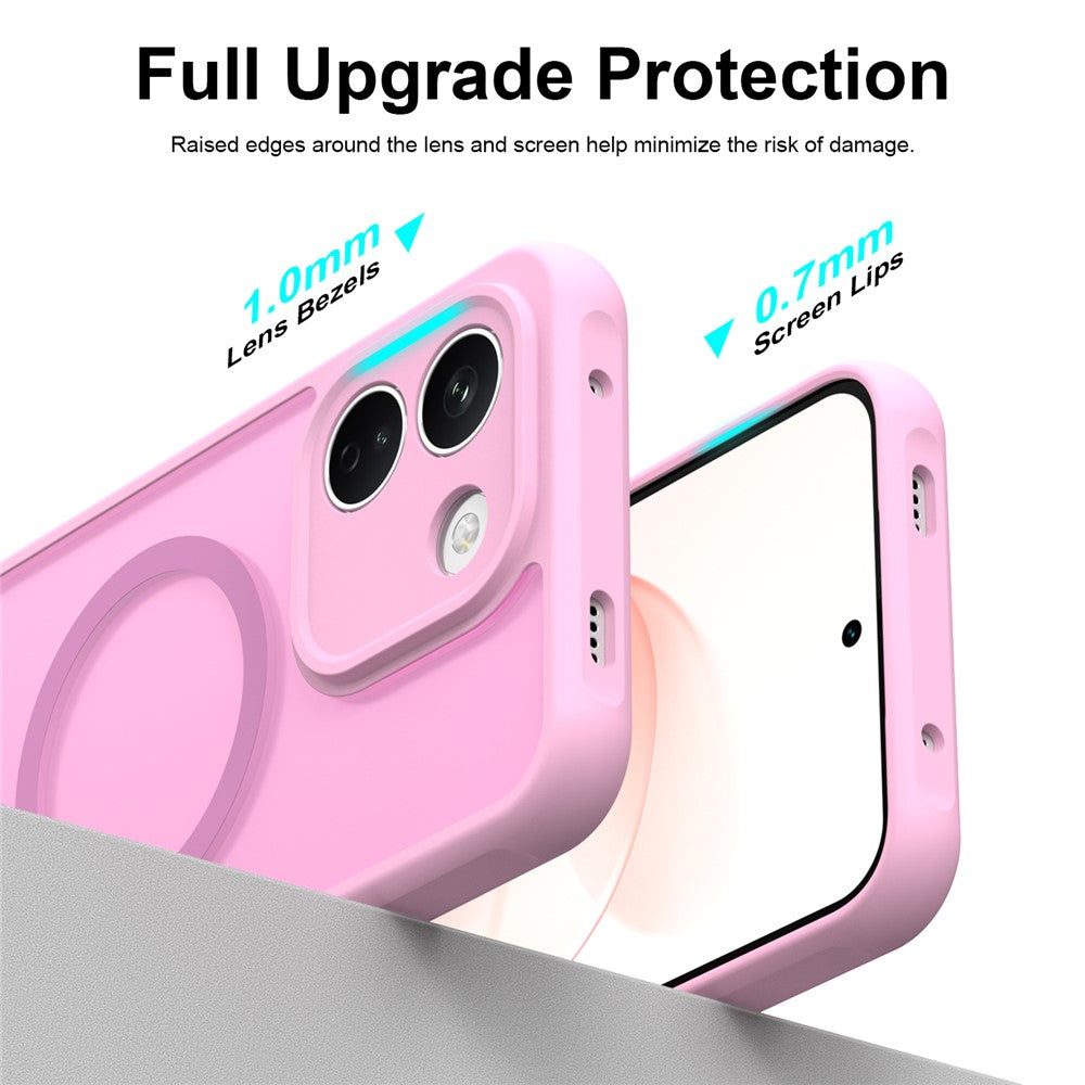 Pouzdro MagSafe pro Xiaomi Redmi Note 17 Pro, Techsuit, HaloFrost II, růžové