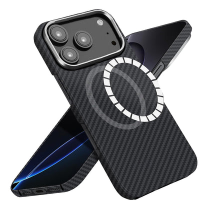 Pouzdro MagSafe pro Apple iPhone 17 Pro, Techsuit Aramid Fiber, Černá