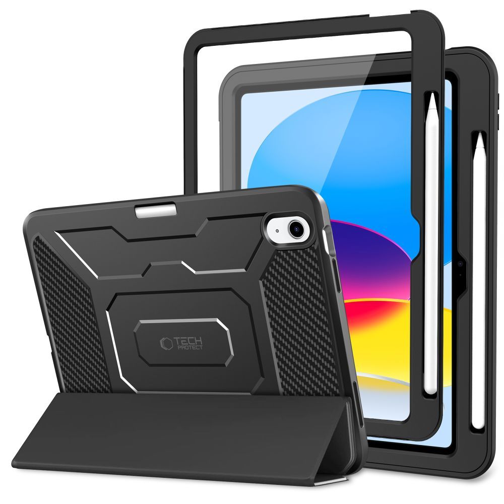 Pouzdro pro Apple iPad (2025) / iPad (2022), Tech-Protect, Endurance, Černá