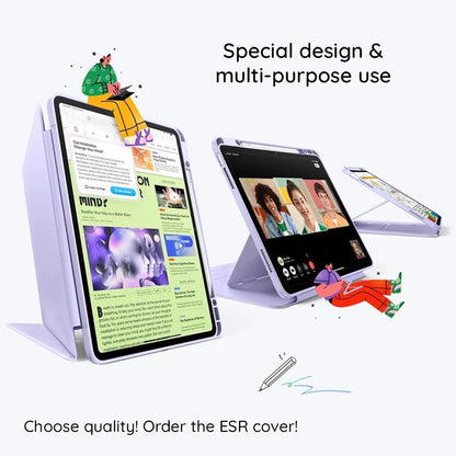 Pouzdro pro Apple iPad (2025) / (2022), ESR, Flip Hybrid s držákem na tužku, zelené