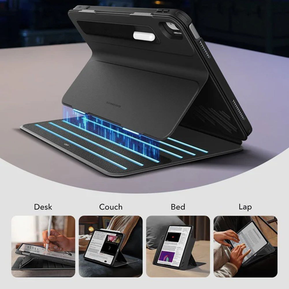 Pouzdro pro Apple iPad (2025) / (2022), ESR, Shift, Černá