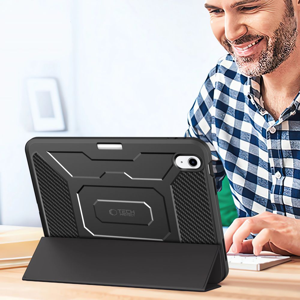 Pouzdro pro Apple iPad (2025) / iPad (2022), Tech-Protect, Endurance, Černá