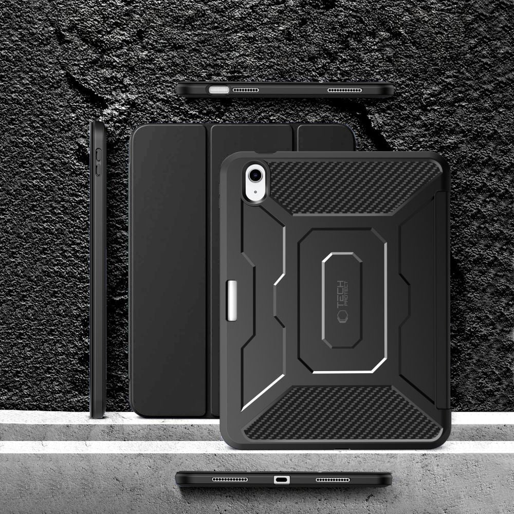 Pouzdro pro Apple iPad (2025) / iPad (2022), Tech-Protect, Endurance, Černá