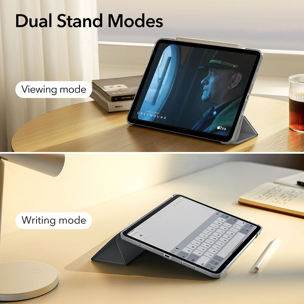 Pouzdro pro Apple iPad Air 13 (2026) / Air 13 (2025) / Air 13 (2024), ESR, Ascend Trifold, Šedá Satinovaná