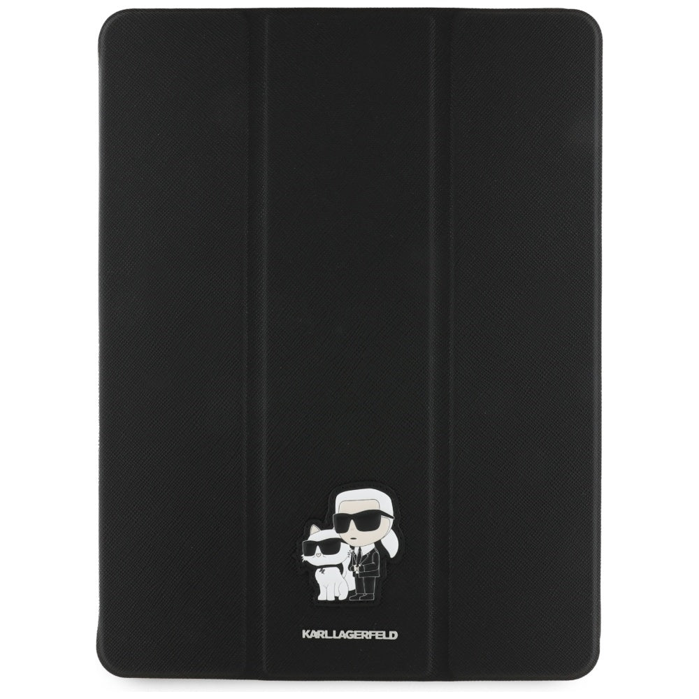 Pouzdro pro Apple iPad Air 13 (2026) / Air 13 (2025) / Air 13 (2024), Karl Lagerfeld, Saffiano Karl & Choupette, Černé