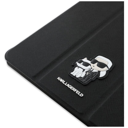 Pouzdro pro Apple iPad Air 13 (2026) / Air 13 (2025) / Air 13 (2024), Karl Lagerfeld, Saffiano Karl & Choupette, Černé