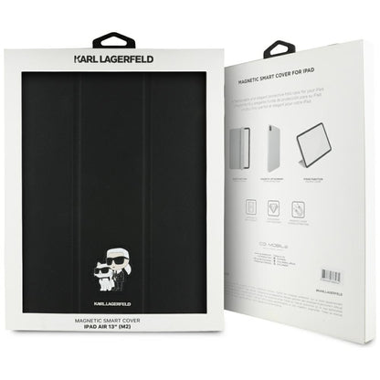 Pouzdro pro Apple iPad Air 13 (2026) / Air 13 (2025) / Air 13 (2024), Karl Lagerfeld, Saffiano Karl & Choupette, Černé