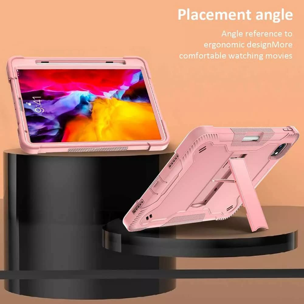 Pouzdro pro Apple iPad Pro 11 (2024), Techsuit, Rugged TabShell, růžové