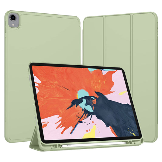 Pouzdro pro Apple iPad Pro 12.9 (2022) / Pro 12.9 (2021) / Pro 12.9 (2020) / Pro 12.9 (2018), Techsuit, Flex Trifold, Zelená Matcha