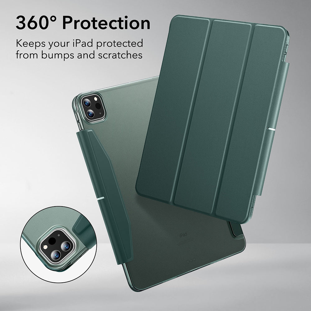 Pouzdro pro Apple iPad Pro 13 (2024), ESR, Ascend Trifold, Saténově zelená