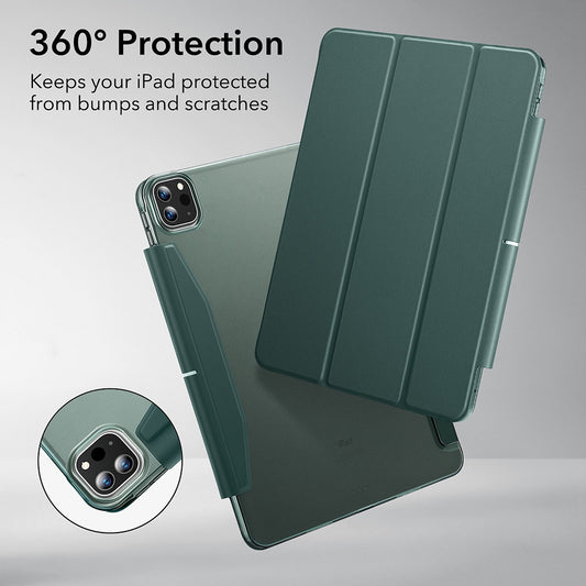 Pouzdro pro Apple iPad Pro 13 (2024), ESR, Ascend Trifold, Saténově zelená