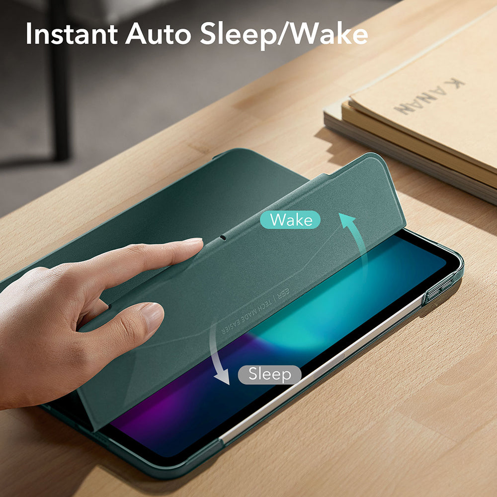 Pouzdro pro Apple iPad Pro 13 (2024), ESR, Ascend Trifold, Saténově zelená