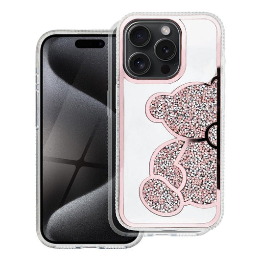 Pouzdro pro Apple iPhone 17e / 16e, OEM, Teddy Bear, Růžové