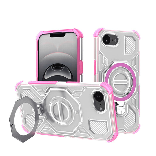 Pouzdro pro Apple iPhone 17e / 16e, Techsuit, Carbon Shield Pro, Růžové