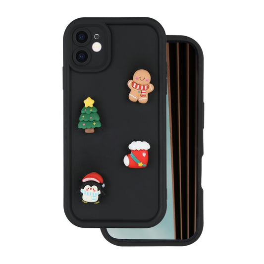 Pouzdro pro Apple iPhone 15 Pro, OEM, Ultra Trendy 3D Christmas, Černé