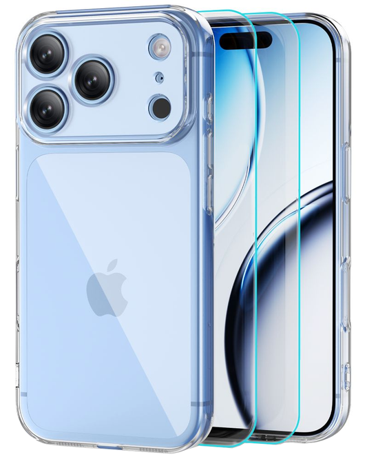 Pouzdro pro Apple iPhone 18 Pro / 17 Pro, Tech-Protect, Flexair s ochranou obrazovky, průhledné