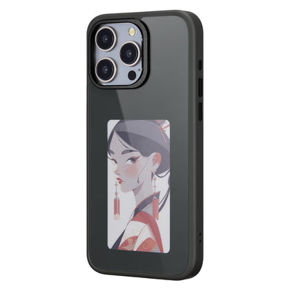 Pouzdro pro Apple iPhone 14 Pro, OEM, Přizpůsobený E-Ink displej, Černá