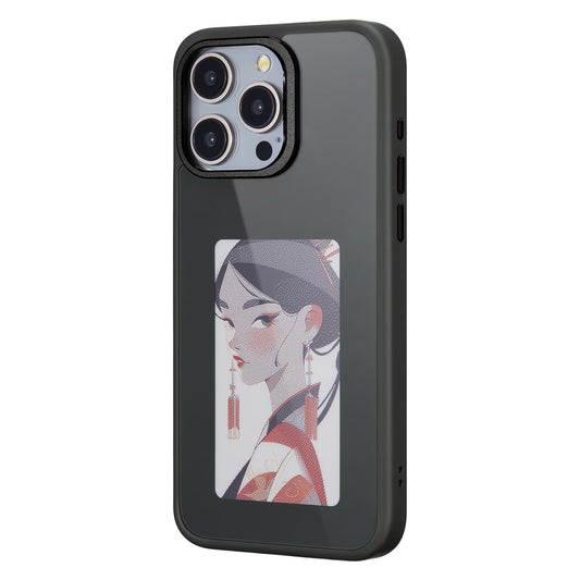 Pouzdro pro Apple iPhone 14 Pro, OEM, Přizpůsobený E-Ink displej, Černá