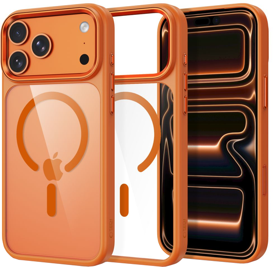 Pouzdro pro Apple iPhone 18 Pro / 17 Pro, Tech-Protect, Magmat CC, Oranžové průhledné