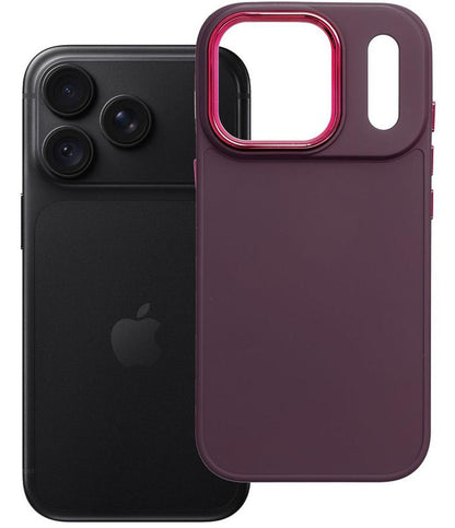 Pouzdro pro Apple iPhone 18 Pro / iPhone 17 Pro, OEM, Frame, vínové