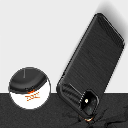 Pouzdro pro Apple iPhone 12 / 12 Pro, Techsuit, Carbon, Černé
