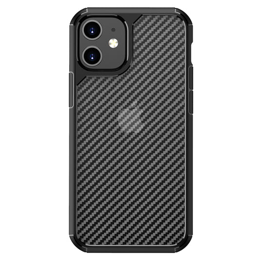 Pouzdro pro Apple iPhone 12 / 12 Pro, Techsuit, CarbonFuse, Černé
