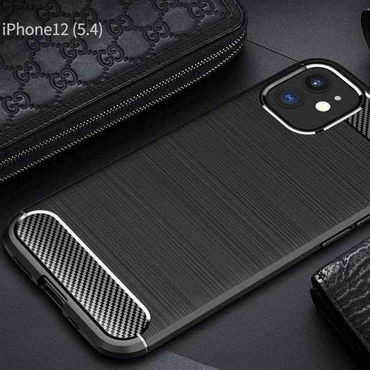 Pouzdro pro Apple iPhone 12 mini, Techsuit, Carbon, Černé