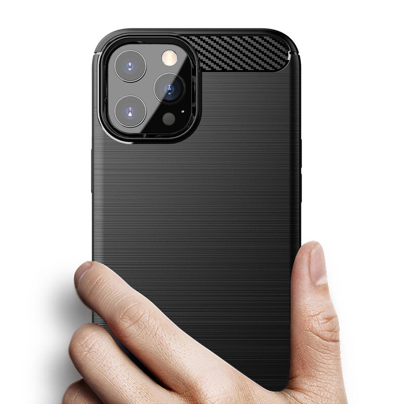 Pouzdro pro Apple iPhone 13 Pro, Techsuit, Carbon, Černé