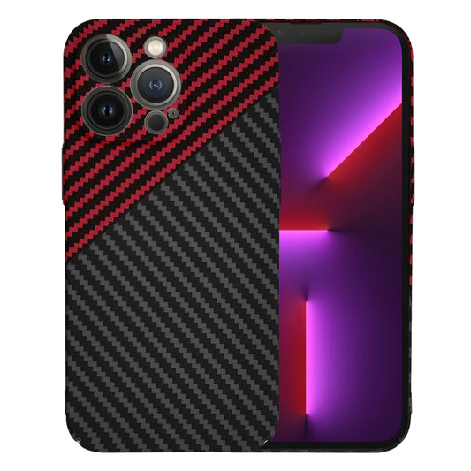 Pouzdro pro Apple iPhone 13 Pro, Techsuit, Carbonite FiberShell, Černo-červené