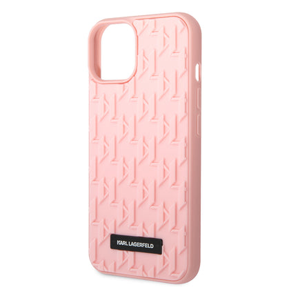 Pouzdro pro Apple iPhone 14 Plus, Karl Lagerfeld, 3D Monogram, Růžové