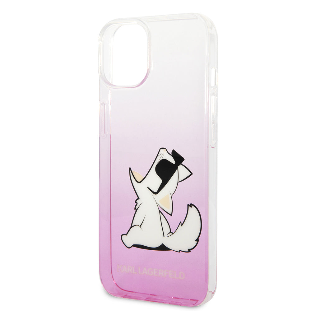 Pouzdro pro Apple iPhone 14 Plus, Karl Lagerfeld, Choupette Fun, Růžové