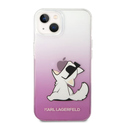 Pouzdro pro Apple iPhone 14 Plus, Karl Lagerfeld, Choupette Fun, Růžové