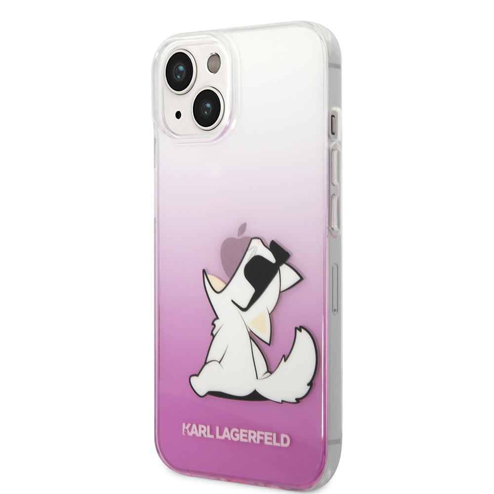 Pouzdro pro Apple iPhone 14 Plus, Karl Lagerfeld, Choupette Fun, Růžové
