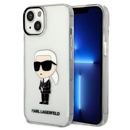 Pouzdro pro Apple iPhone 14 Plus, Karl Lagerfeld, Ikonik Karl, Průhledné